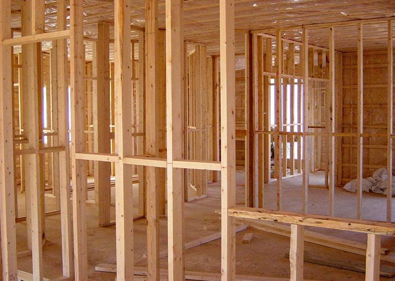 Interior view of one of our homes under construction.